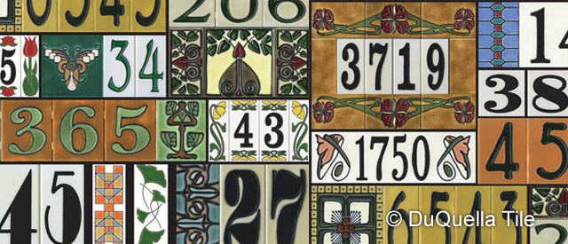 DuQuella Ceramic House Number Tile
