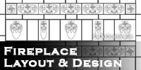 Art deco ceramic landscape tile design 5038