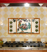 Decorative kitchen backsplash ceramic tile installation photo of square tile design 5001
