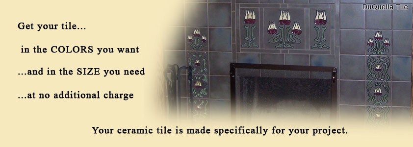 Visit our DuQuella Catalog website for custom fireplace surround tile. 